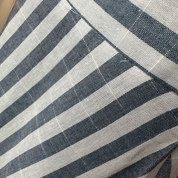 LAFUL Blue and White Twisted Tied Plunging dress Size 8 - Picture 11 of 16